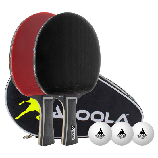 Joola table tennis plate midsize FA + table tennis set Black Duo Pro