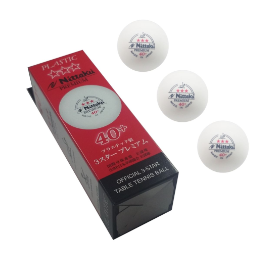 Nittaku balls Premium 40+ 3*** ITTF, 3 pcs.