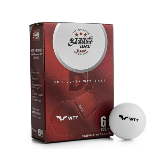 DHS Ball 3*** DJ40+ WTT 6 pcs.