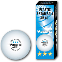 Yasaka Plastic AB40+ *** ITTF, 3 pcs.