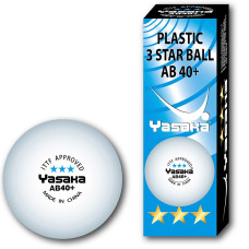 Yasaka Plastic AB40+ *** ITTF, 3 pcs.